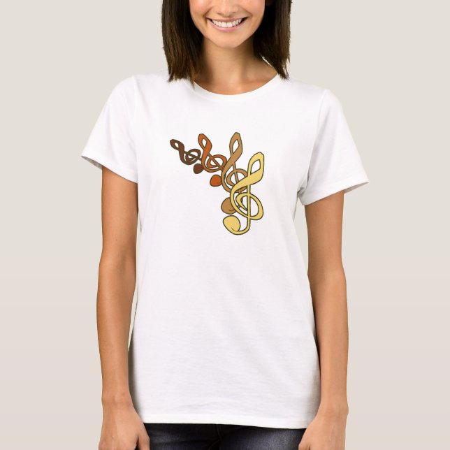 Treble Clefs Music T-shirt (Framsida)