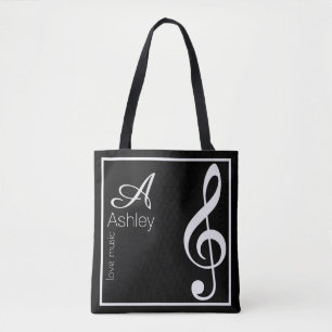 treble cleo Music Black Tygkasse