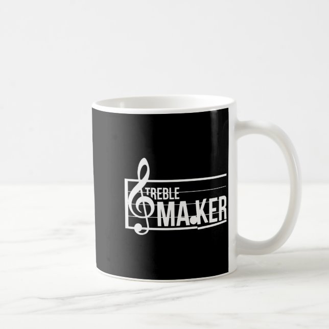Treble Maker Pun Funny Marching Band Music Lover E Kaffemugg (Höger)