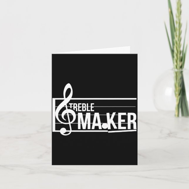 Treble Maker Pun Funny Marching Band Music Lover E Kort (Framsida)