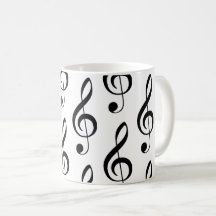 Treble Musical Music Älskare Singer Piano Mugg