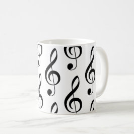 Treble Musical Music Älskare Singer Piano Mugg