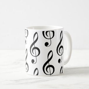 Treble Musical Music Älskare Singer Piano Mugg
