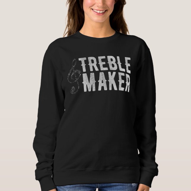 Treble Note Maker Instrumental Ljud Music T Shirt (Framsida)