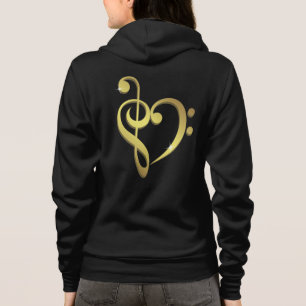 Trebleklav, hoodie för kärlek för tee
