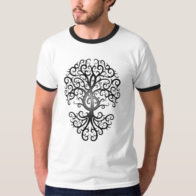 Trebleklavträd T-shirt (Framsida)