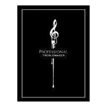 Treblemaker Funny Music Pun Classy Black G-Clef