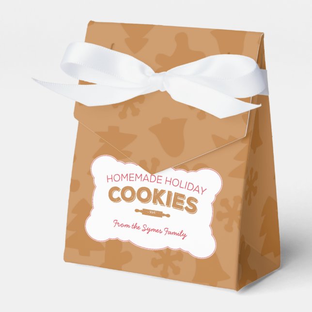 Trebox för julkakor presentaskar (Framsidan Sidan)