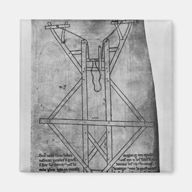 Trebuchet, maskin för att kasta pilar magnet (Framsidan)
