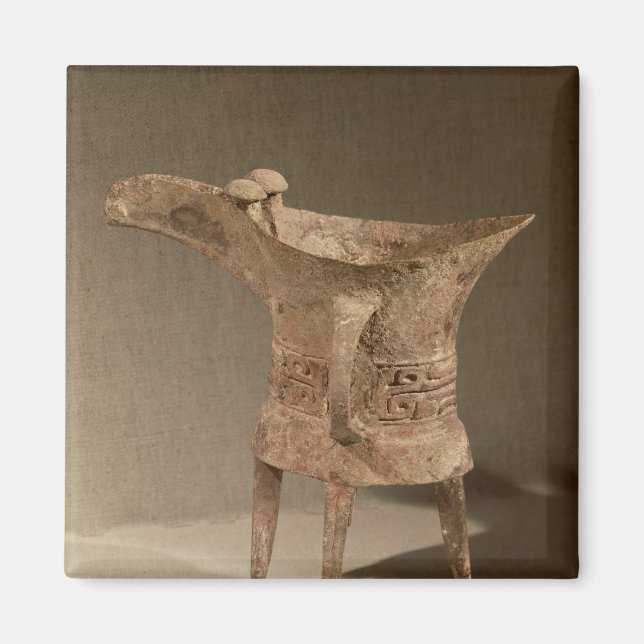 Trebult "chueh"-fartyg för uppvärmning av vin magnet (Framsidan)