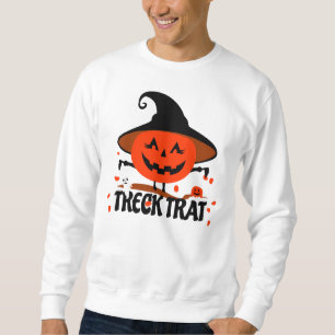 Treck Trat Pumpa Leende Lång Ärmad Tröja