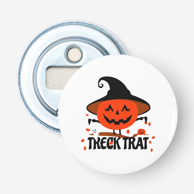 Treck Trat Pumpkin Smiling Flasköppnare (Framsidan)