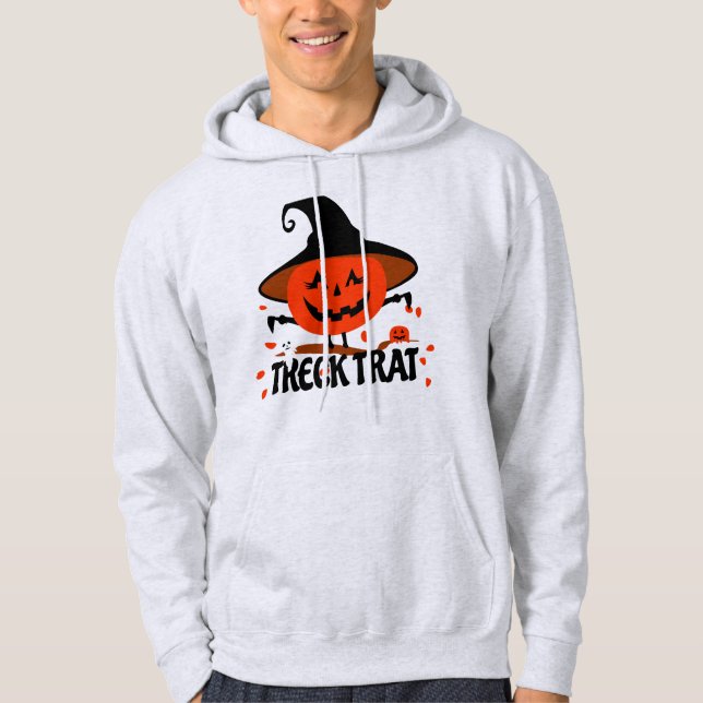 Treck Trat Pumpkin Smiling Hoodie (Framsida)