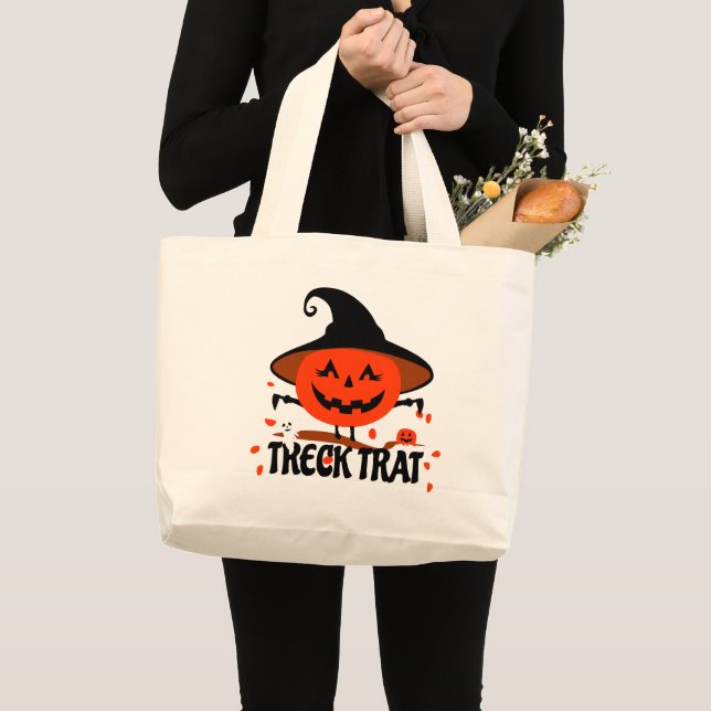 Treck Trat Pumpkin Smiling Jumbo Tygkasse (Framsida (produkt))