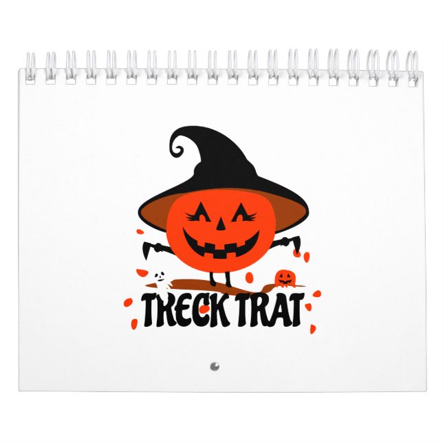 Treck Trat Pumpkin Smiling Kalender (Omslag)