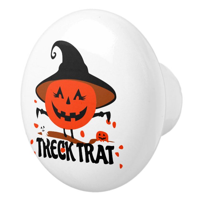 Treck Trat Pumpkin Smiling Knopp (Höger)