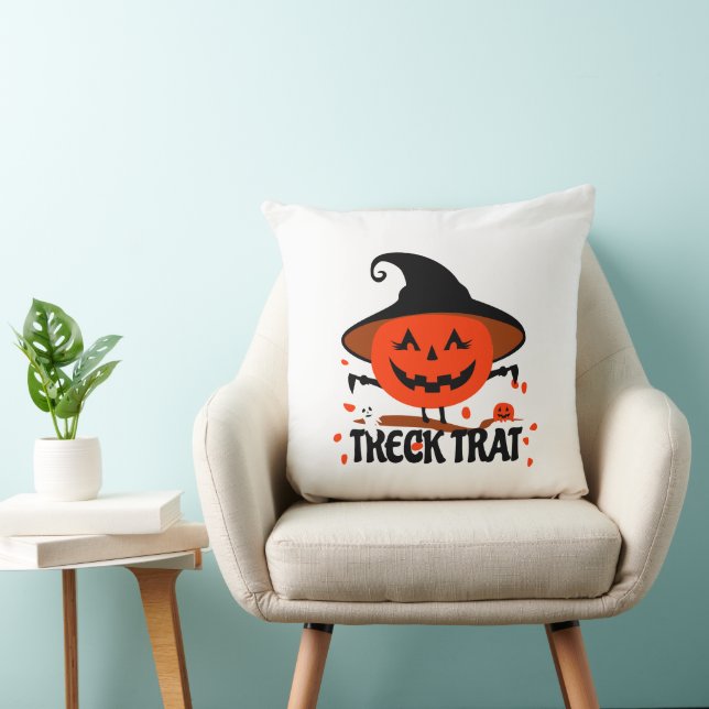 Treck Trat Pumpkin Smiling Kudde (Stol)
