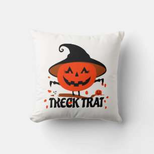 Treck Trat Pumpkin Smiling Kudde