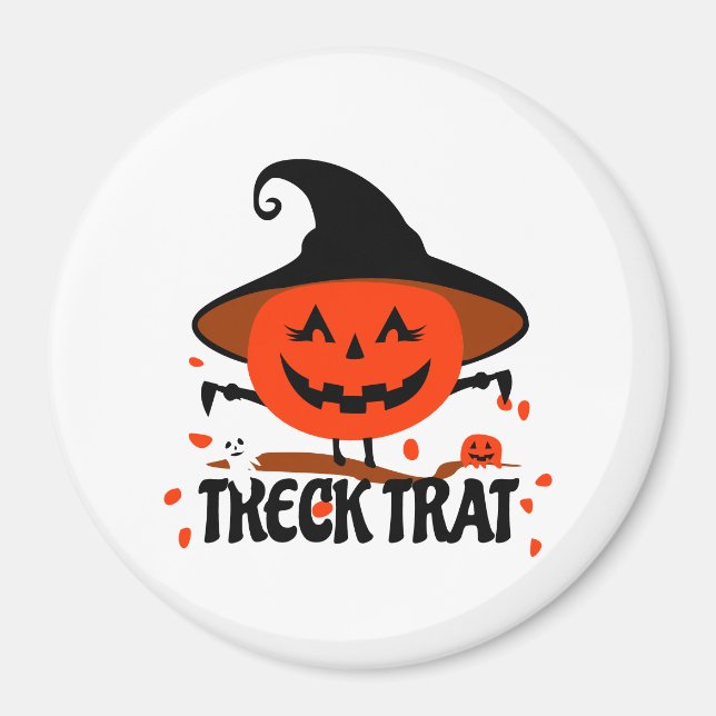 Treck Trat Pumpkin Smiling Magnet (Framsidan)