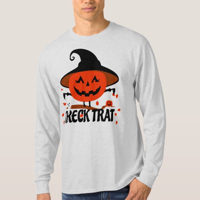 Treck Trat Pumpkin Smiling T Shirt (Framsida)