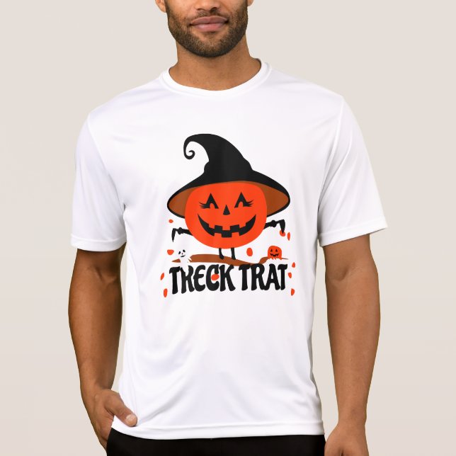 Treck Trat Pumpkin Smiling T Shirt (Framsida)