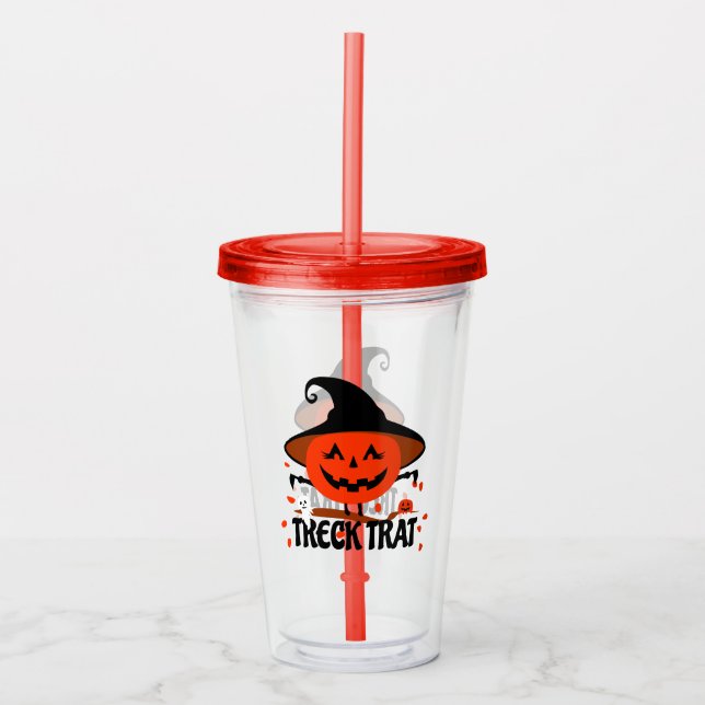 Treck Trat Pumpkin Smiling Take Away Mugg (Framsida)