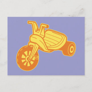 Trecykelgrafik för orange vykort
