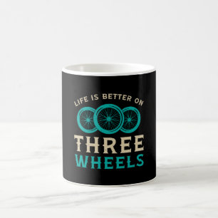 Trecykelns livslängd är bättre på tre Hjuls Vintag Kaffemugg