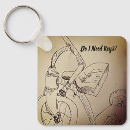 Trecykelns nyckelkedja nyckelring