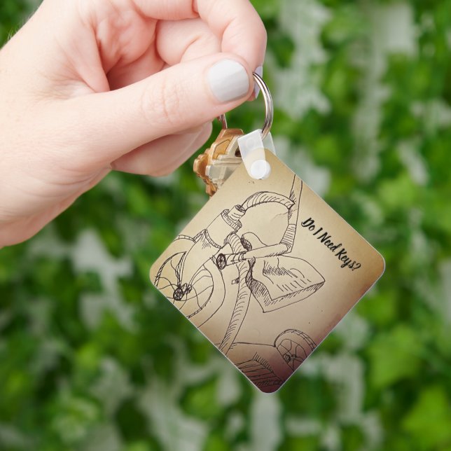 Trecykelns nyckelkedja nyckelring (Hand)