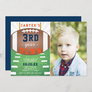 Tredje året efter fotbollsturntema 3:e födelsedag inbjudningar