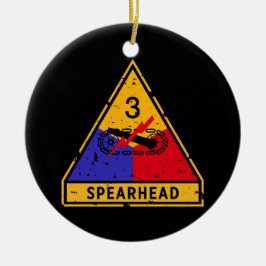 Tredje armédivisionen - USA:s militära "Grunge" Julgransprydnad Keramik