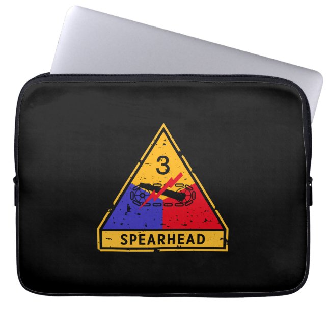 Tredje armédivisionen - USA:s militära "Grunge" Laptop Fodral (Framsidan)