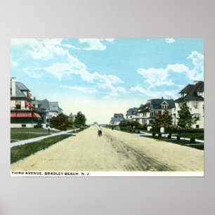Tredje aveny, Bradley strand, NJ-vintage Poster
