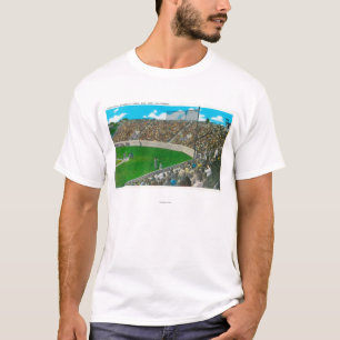 Tredje bas fodrar beskådar av kommunal baseball tee shirt