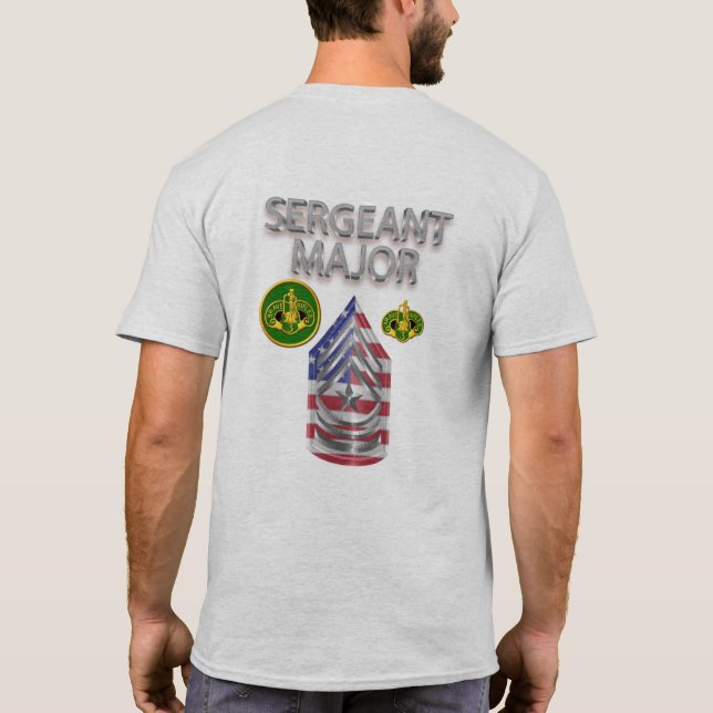 Tredje beväpnade Cavalry-regimens sergeant Major T Shirt (Baksida)