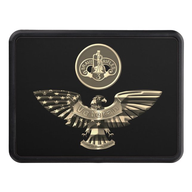 Tredje beväpnade kavalleriregim Eagle Hitch Cover Dragkroksskydd (Framsidan)