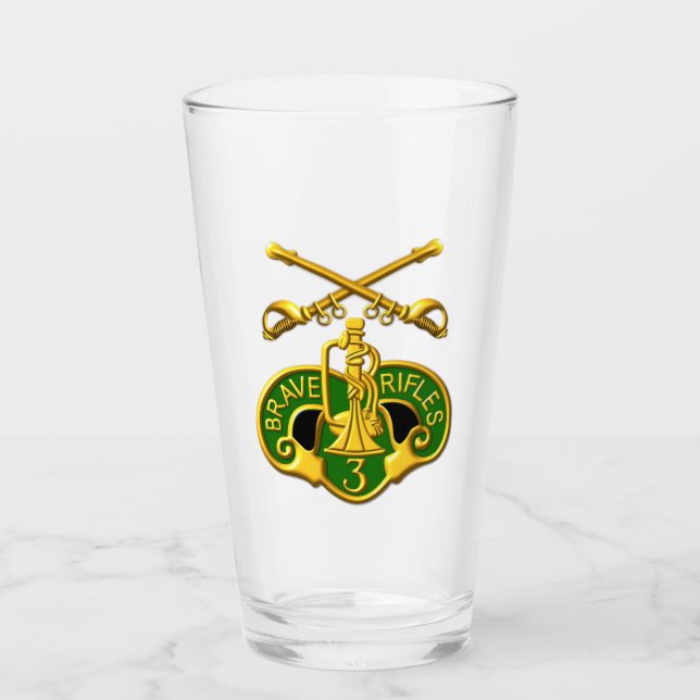 Tredje beväpnade kavalleriregimen Saber Insignia Glaskopp (Framsida)