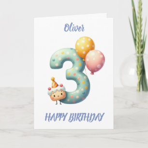 TREDJE BIRTHDAY BALLOONS GRATTIS PÅ FÖDELSEDAGEN KORT