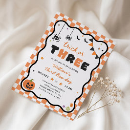 Tredje Boo-dagen Halloween födelsedagsinbjudan Inbjudningar