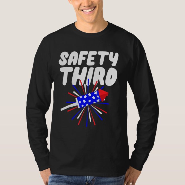 Tredje brandarbetets skyddschef 4 juli t shirt (Framsida)