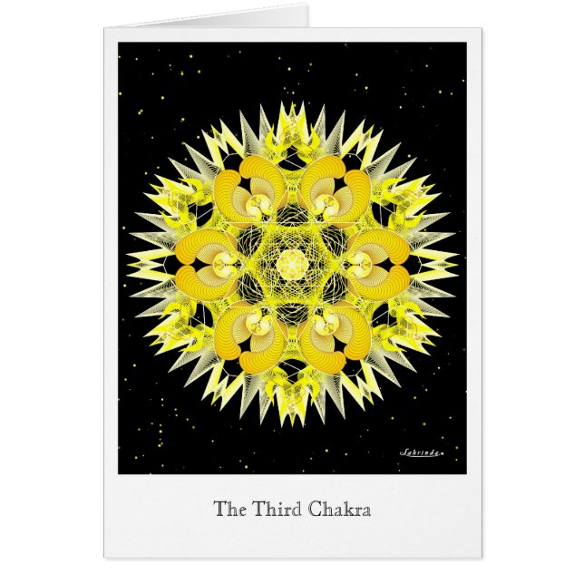 Tredje Chakra Hälsningskort (Framsidan)