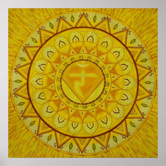 Tredje Chakra Mandala Poster (Framsidan)