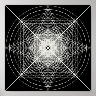 Tredje dimensionella Helig-geometri Poster