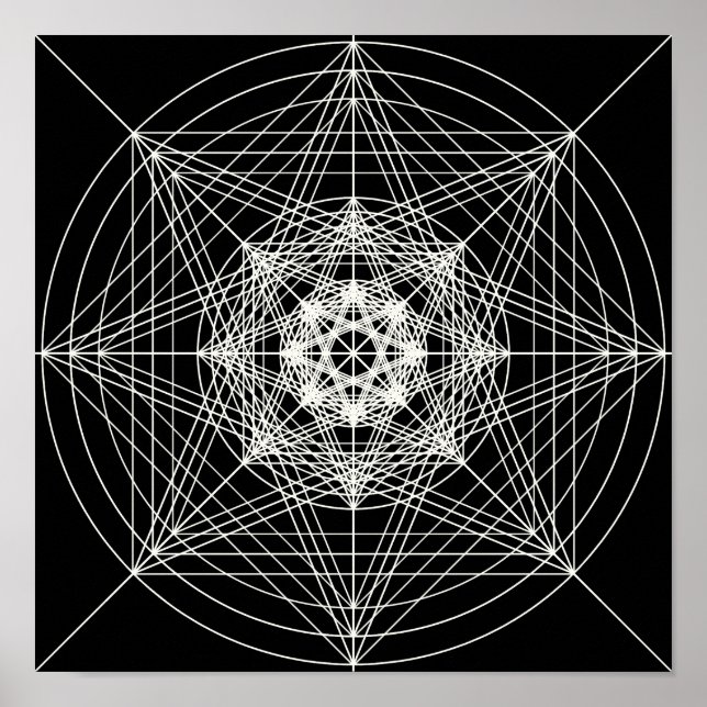 Tredje dimensionella Helig-geometri Poster (Framsidan)