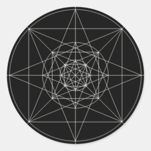 Tredje dimensionella Helig-geometri Runt Klistermärke