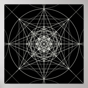 Tredje dimensionella sakrala geometri poster