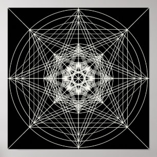 Tredje dimensionella sakrala geometri poster