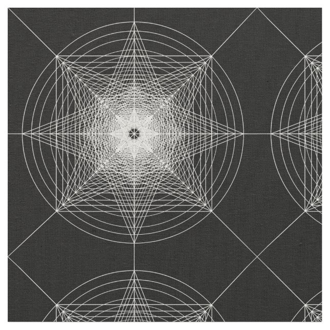 Tredje dimensionella sakrala geometri tyg (Närbild)