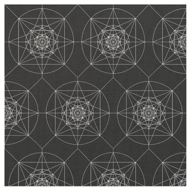 Tredje dimensionella sakrala geometri tyg (Närbild)